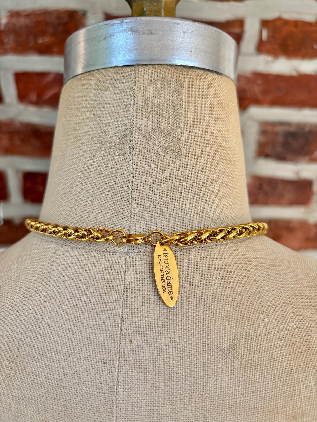 Lenora Dame Vintage Button Charm Necklace #4- One-of-a-Kind!