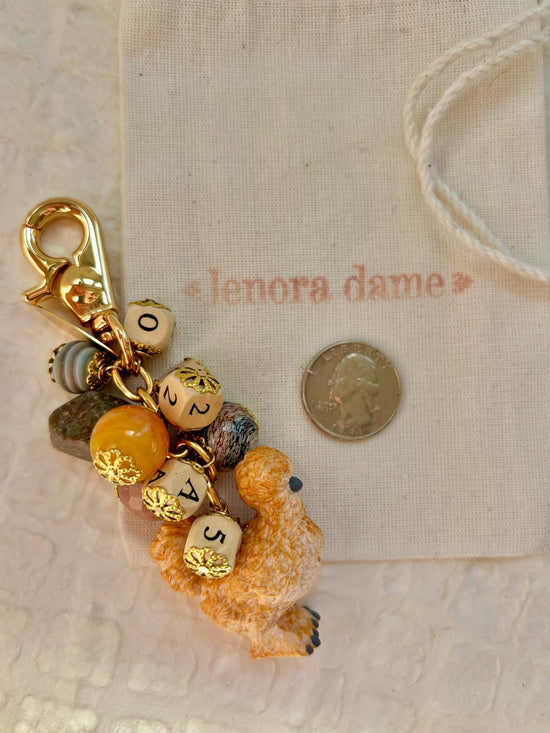 NEW! Lenora Dame Silkie Chicken Bag Charm