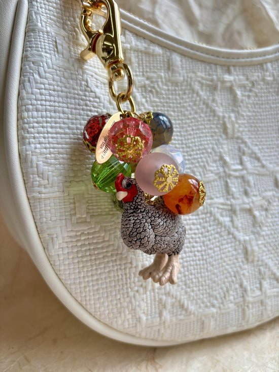 NEW! Lenora Dame Barred Rock Chicken Bag Charm