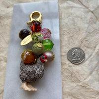 NEW! Lenora Dame Barred Rock Chicken Bag Charm