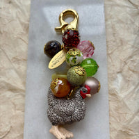 NEW! Lenora Dame Barred Rock Chicken Bag Charm