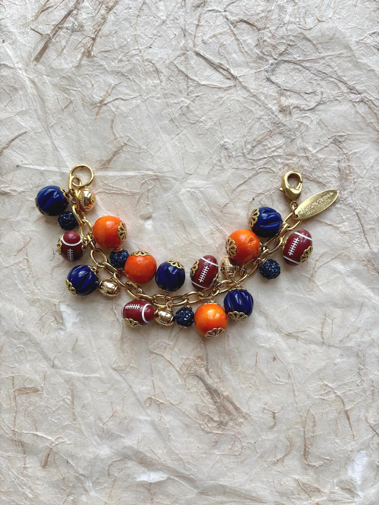 Chicago Football Charm Bracelet