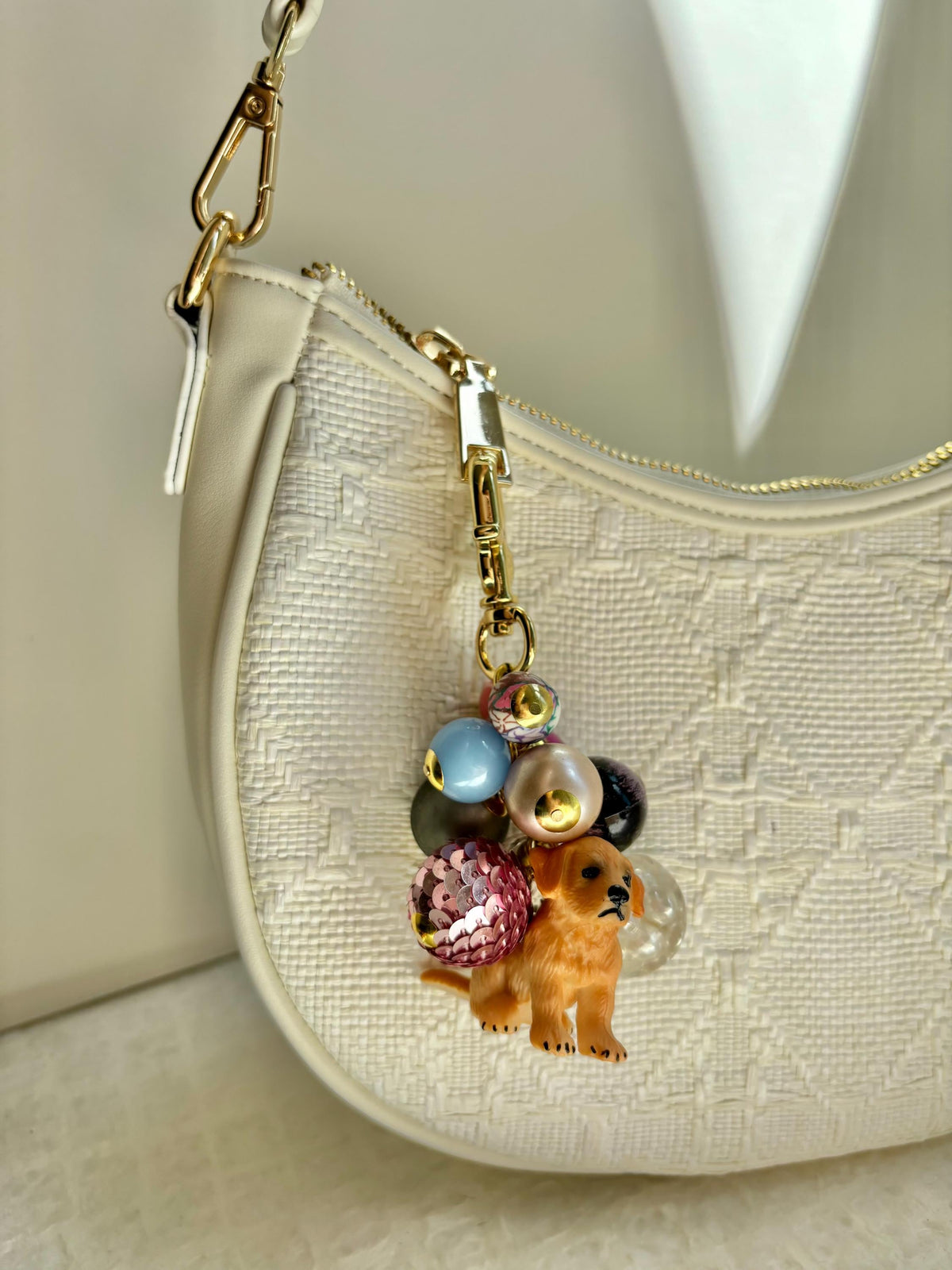 One-Of-A-Kind! Golden Retriever Puppy Bag Charm