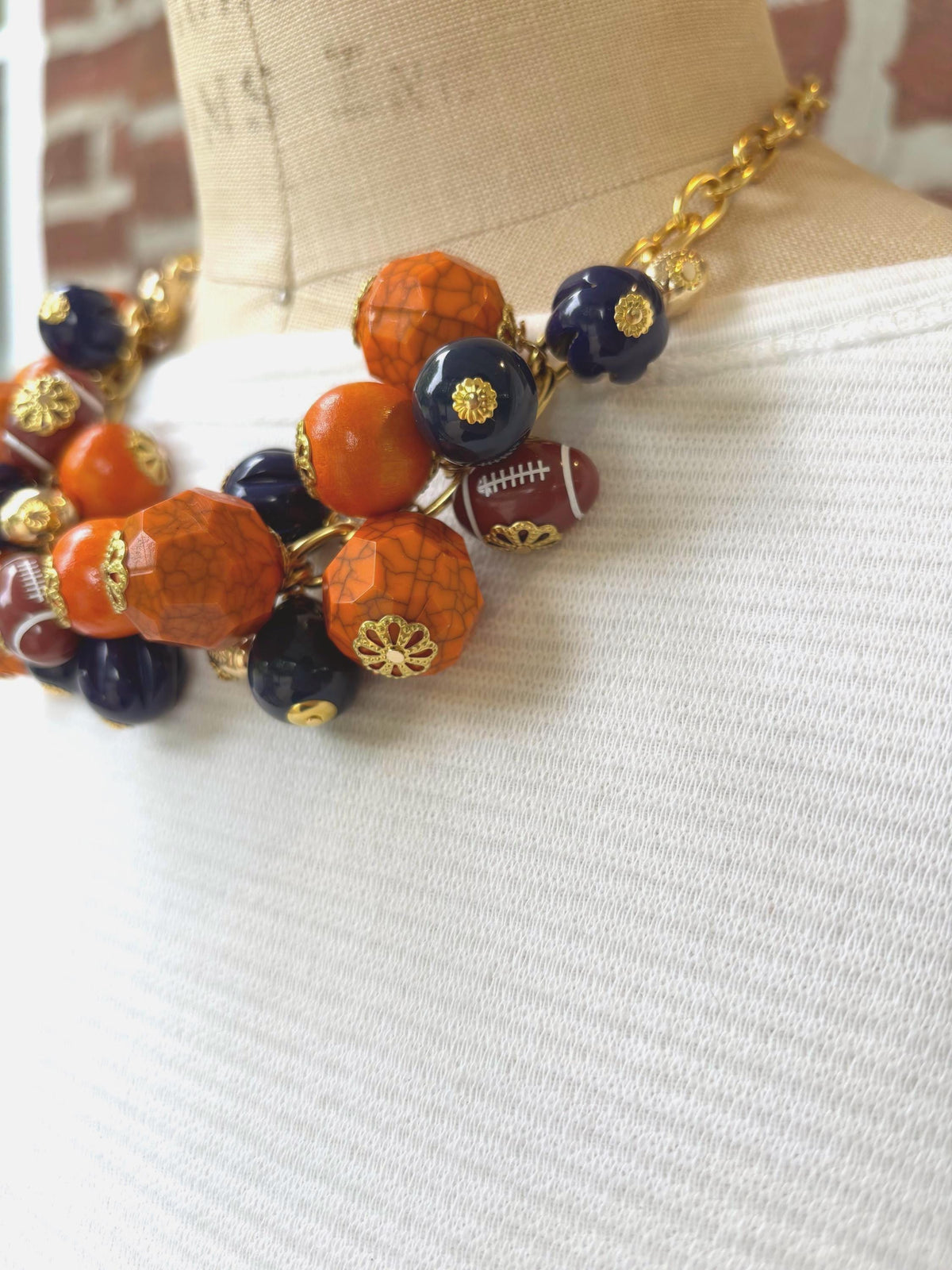 Chicago Football Bauble Necklace