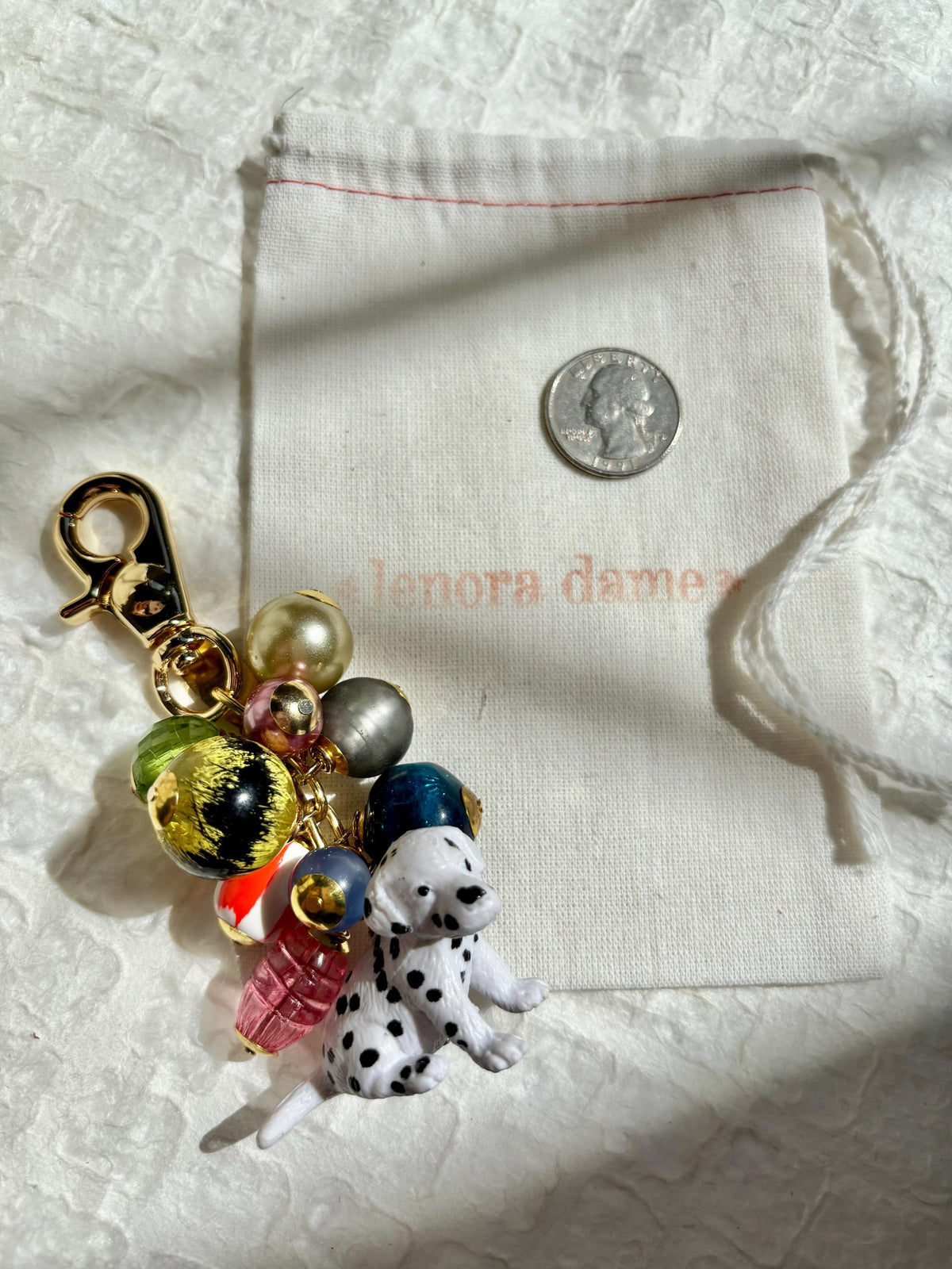 One-Of-A-Kind! Lenora Dame Dalmatian Puppy Bag Charm