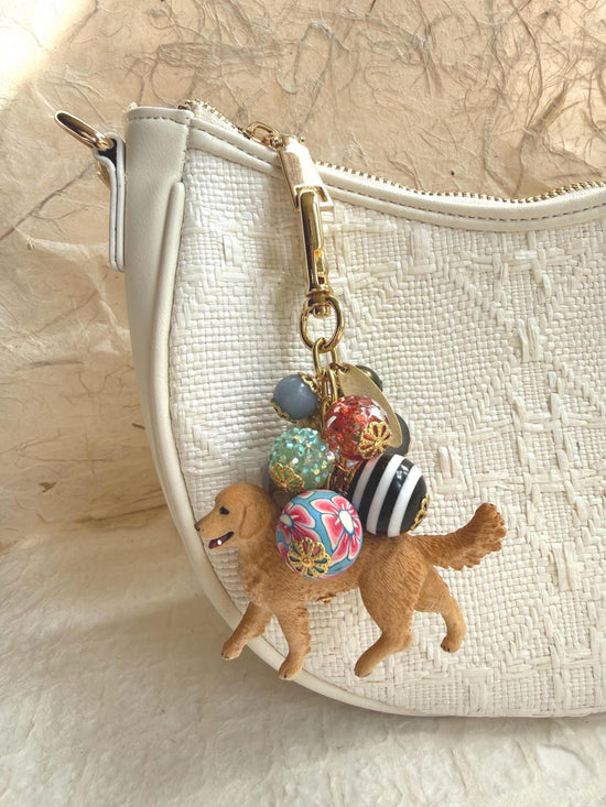 Lenora Dame Golden Retriever Bag Charm