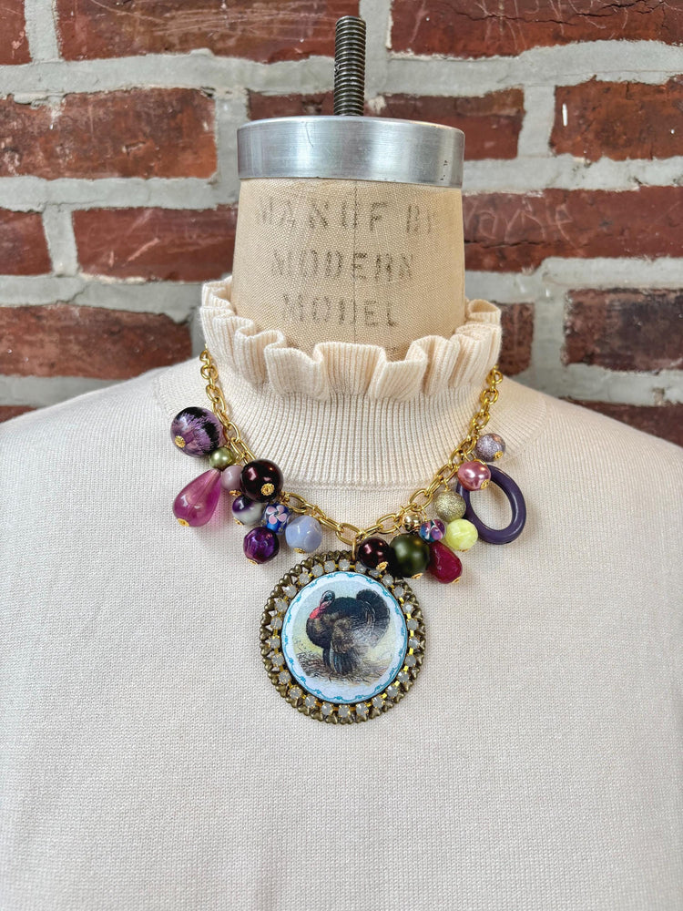 Lenora Dame Thanksgiving Necklace in Purple-One-of-a-Kind!
