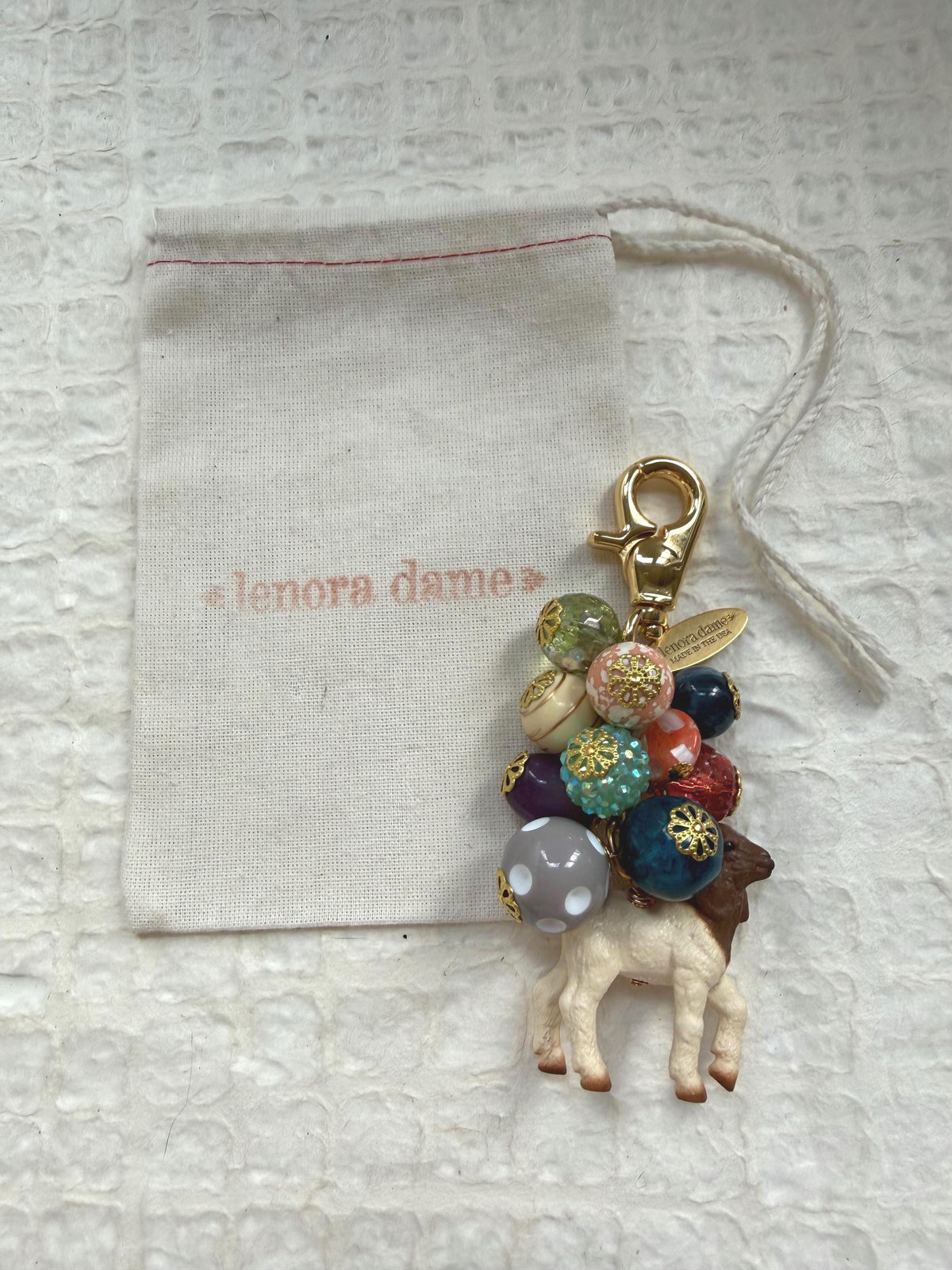 Lenora Dame Boer Goat Bag Charm