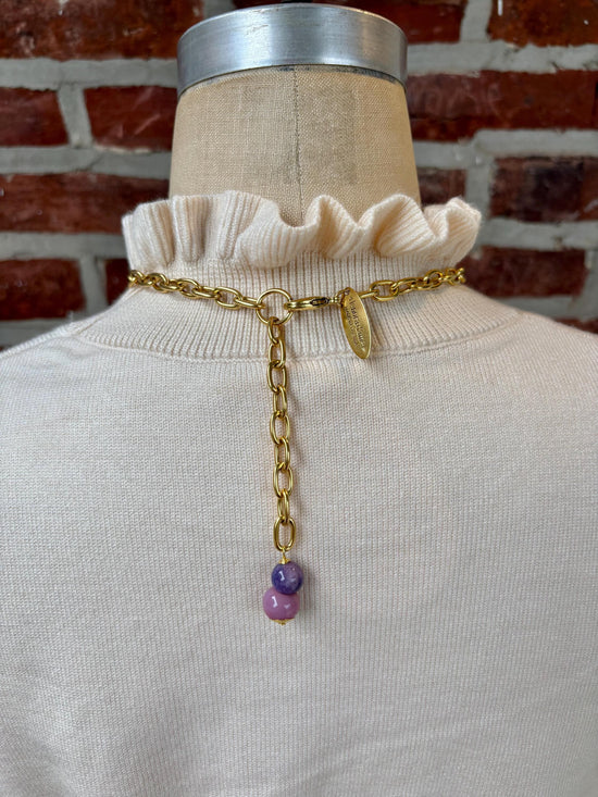 Lenora Dame Thanksgiving Necklace in Purple-One-of-a-Kind!