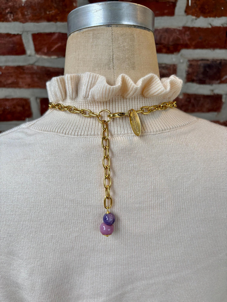 Lenora Dame Thanksgiving Necklace in Purple-One-of-a-Kind!