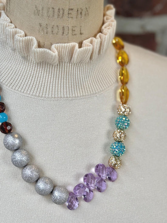 Lenora Dame Argyle Beaded Necklace