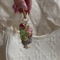 NEW! Lenora Dame Barred Rock Chicken Bag Charm