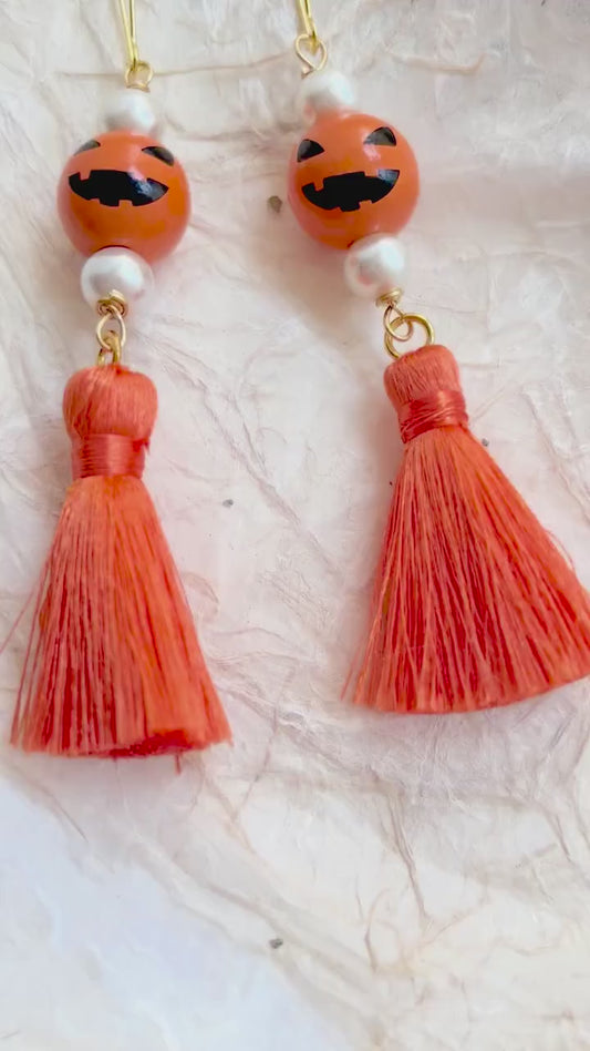 Lenora Dame Jack O' Lantern Earrings