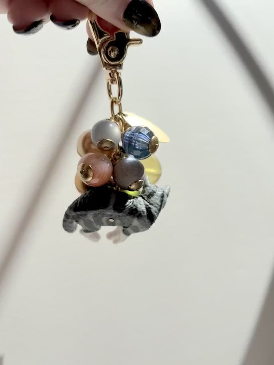 One-Of-A-Kind! Lenora Dame Sleepy Tabby Kitty Bag Charm