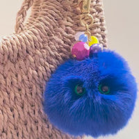 Lenora Dame Plush Monster Bag Charm - Royal Blue