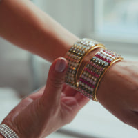 Rhinestone Cuff Bracelet - Choice of 3 Colors