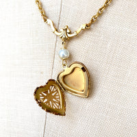 Classic Filigree Heart Locket Necklace