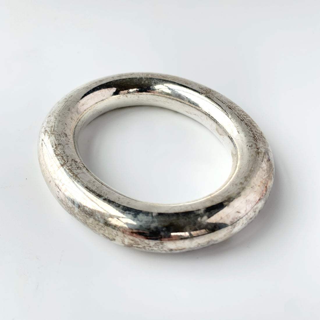 Big Chunky Metal Bangle Bracelet