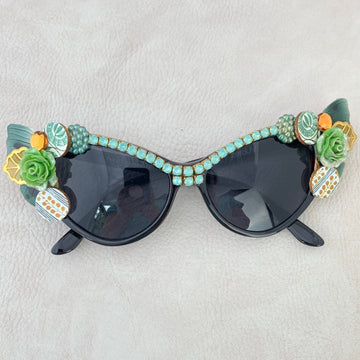 Folk Art Betty Embellished Cat Eye Sunglasses