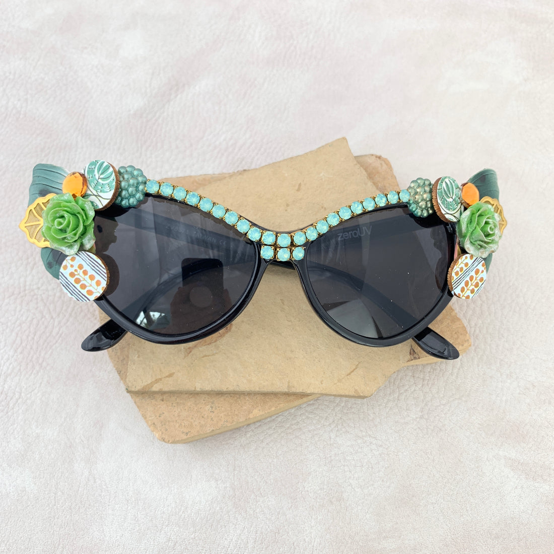 Folk Art Betty Embellished Cat Eye Sunglasses