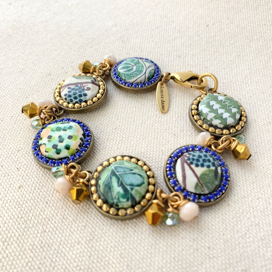 Folk Art Garden Link Bracelet