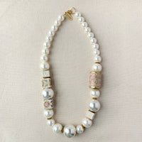 Magnolia Collection Pearl Brocade Necklace