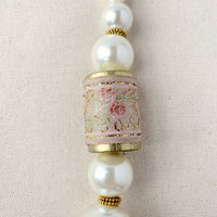 Magnolia Collection Pearl Brocade Necklace