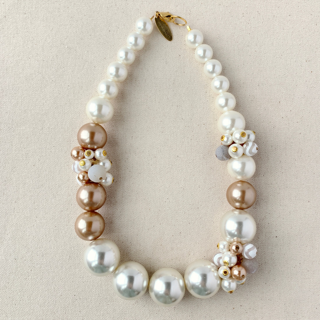 Magnolia Collection Pearl & Agate Statement Necklace