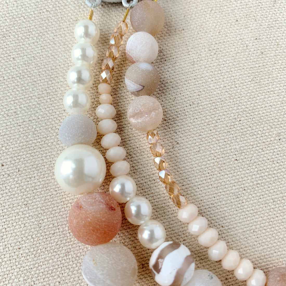 Pink Pearl Strands Necklace – Lenora Dame