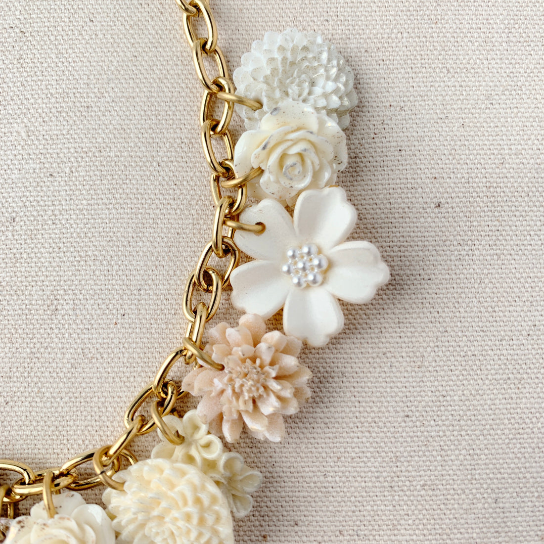 Magnolia Collection Delicate Bouquet Charm Necklace