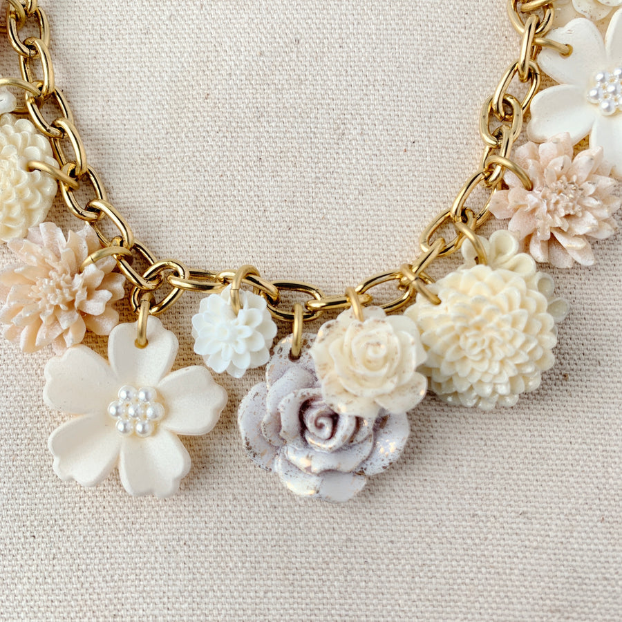 Magnolia Collection Delicate Bouquet Charm Necklace