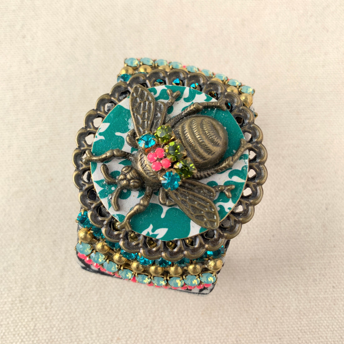 Bee-Kind Wide Cuff Bracelet