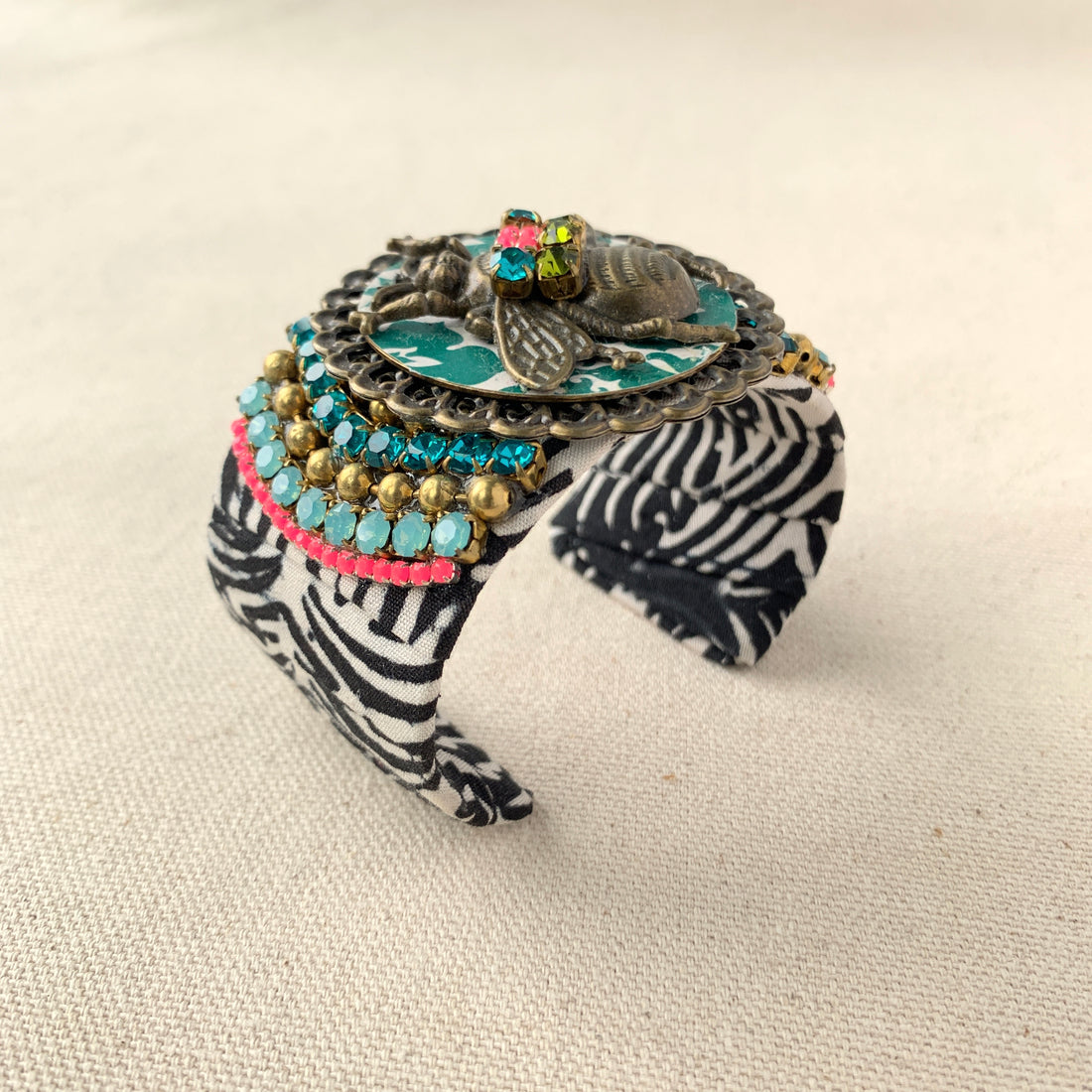 Bee-Kind Wide Cuff Bracelet