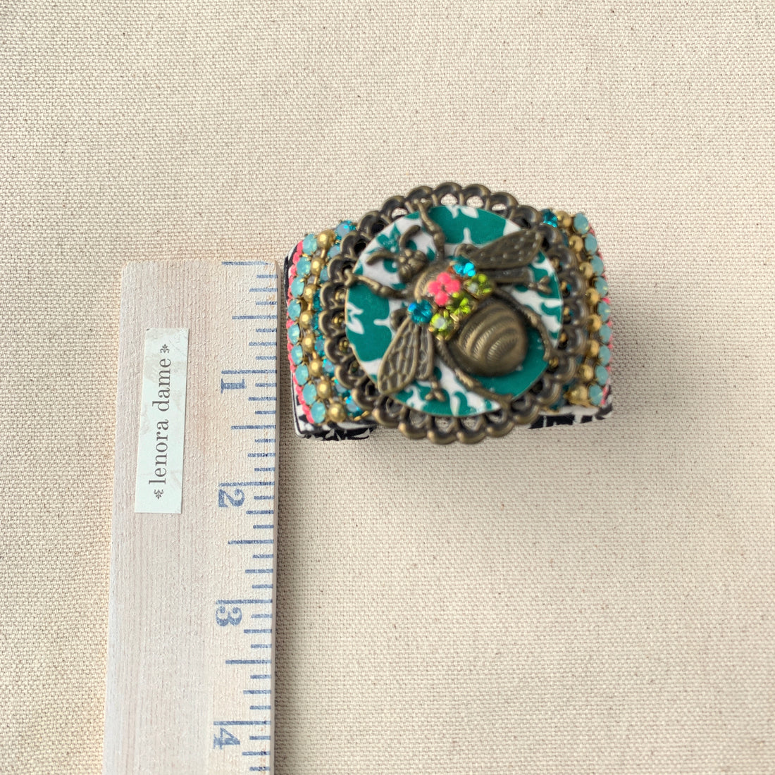 Bee-Kind Wide Cuff Bracelet