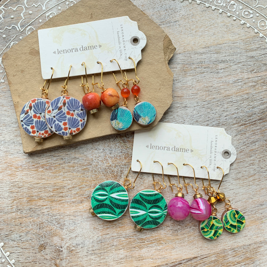 Folk Art Collection Discus Earring Sets