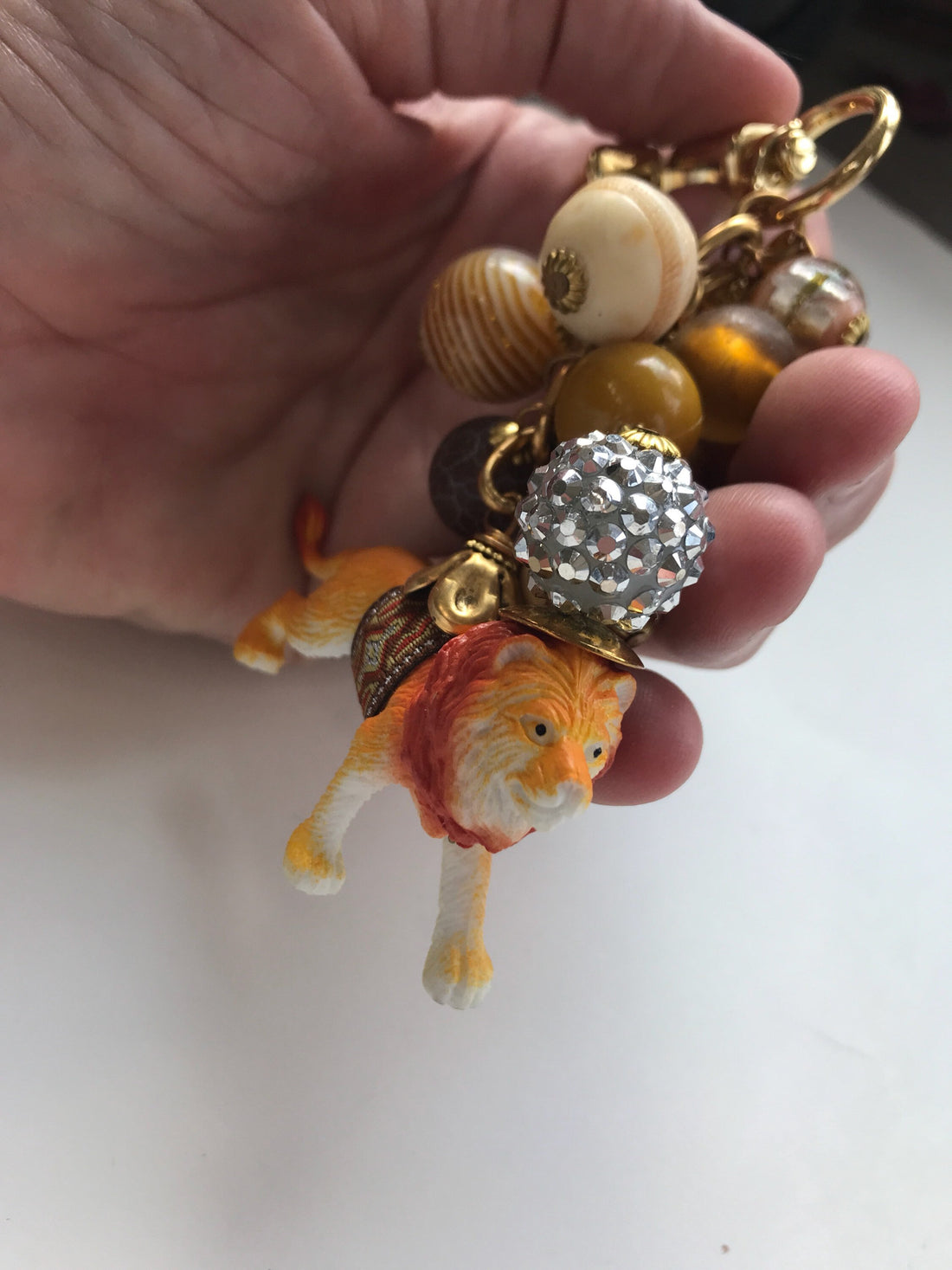 Lenora Dame Circus Lion Bag Charm - Keychain Charm