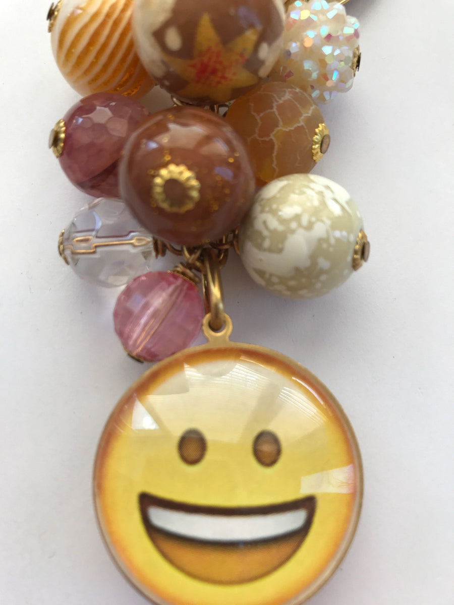 Lenora Dame Smiling Emoji Keychain