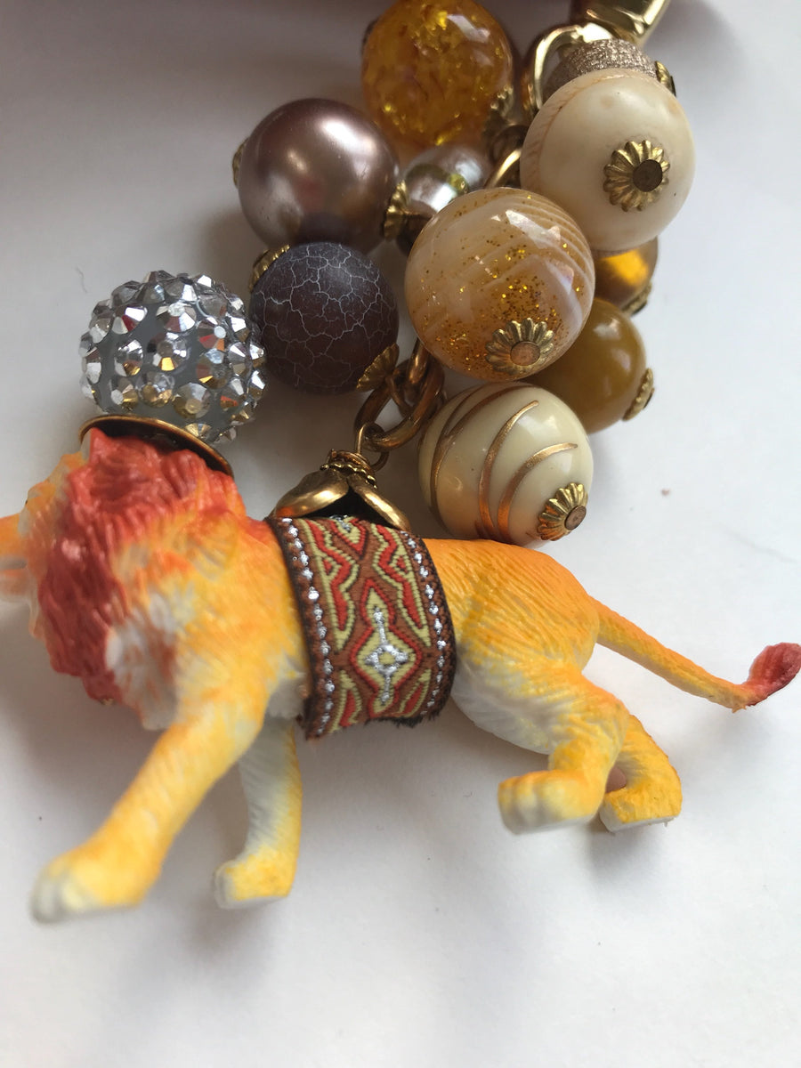 Lenora Dame Circus Lion Bag Charm - Keychain Charm