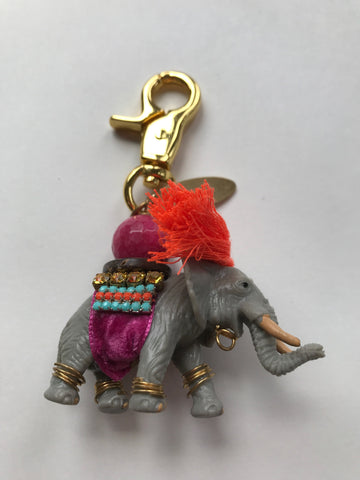 Lenora Dame Circus Elephant Purse Charm - Keychain Charm