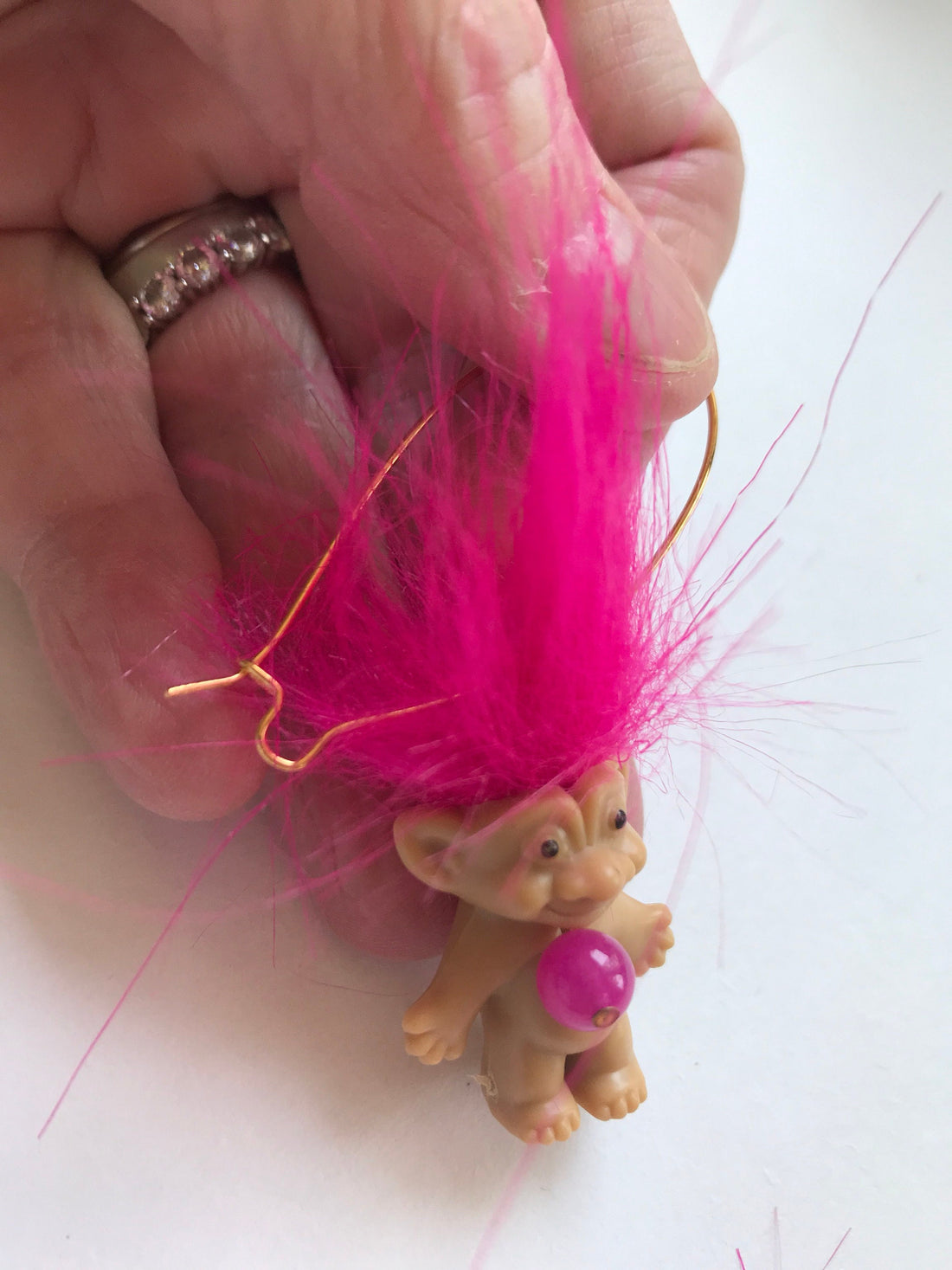 Lenora Dame Hot Pink Troll Earrings