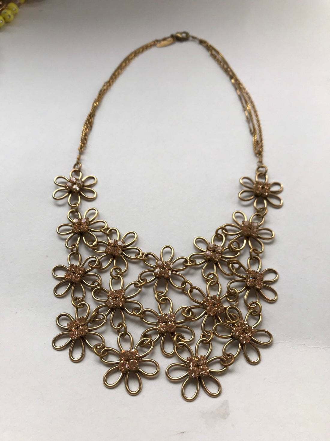 Lenora Dame Linked Flower Necklace