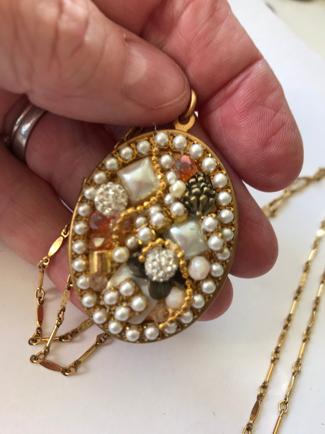 Lenora Dame Collage Locket Necklace