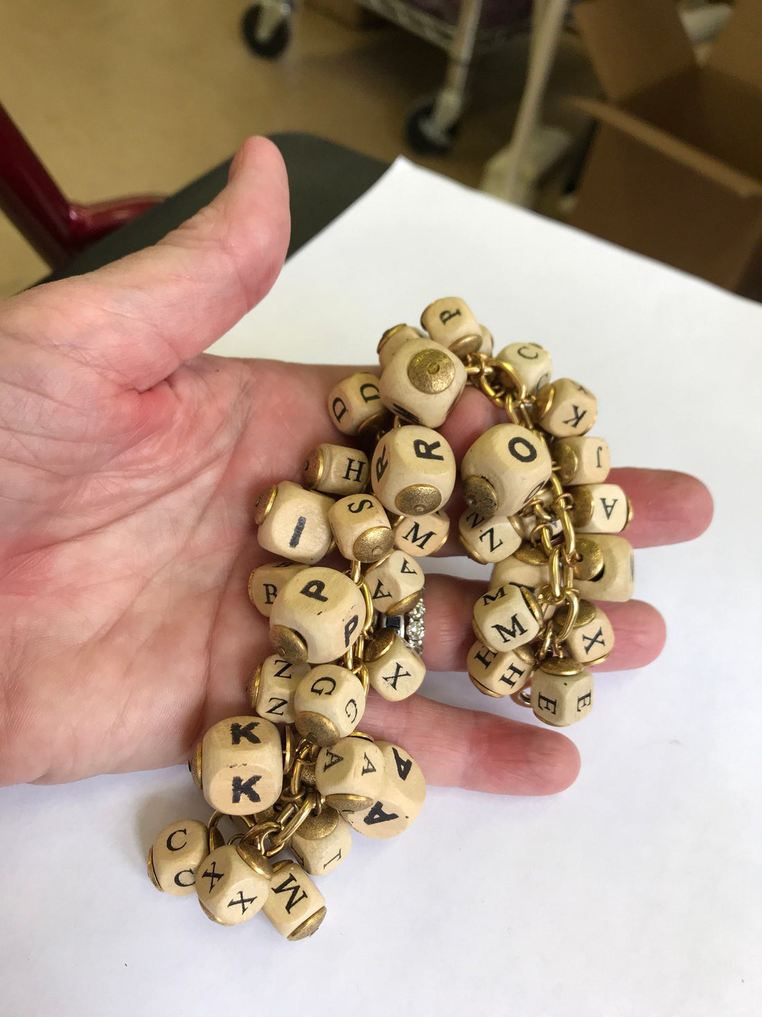 Lenora Dame Chunky Alphabet Bracelet
