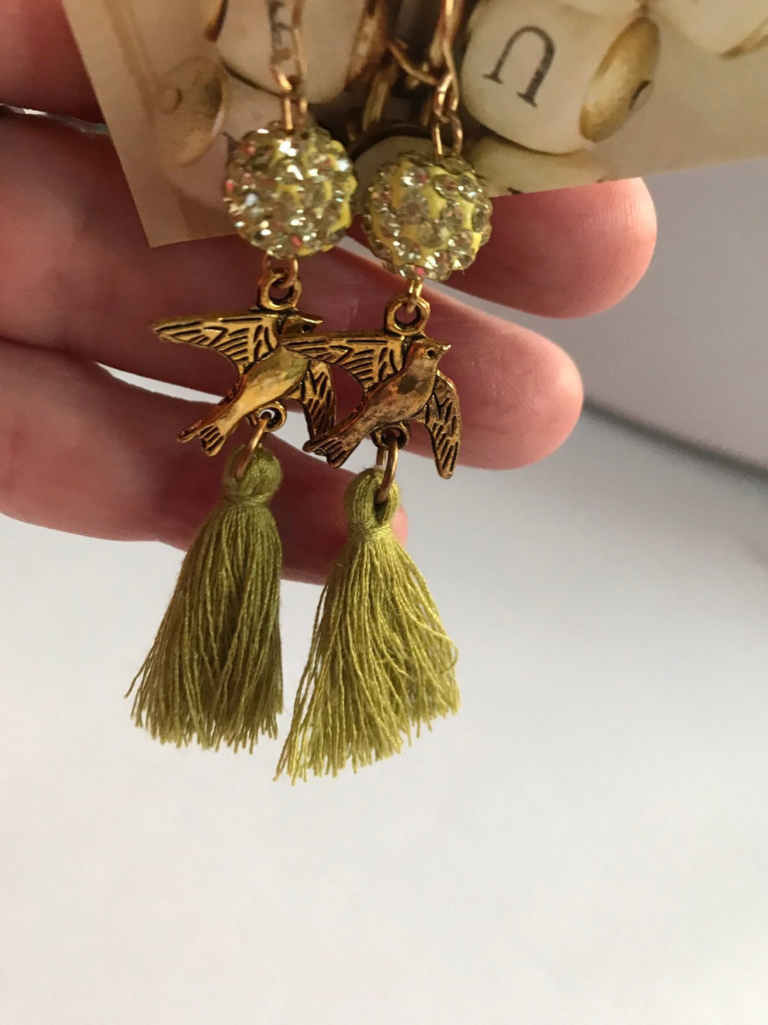 Lenora Dame Bird Tassel Earrings