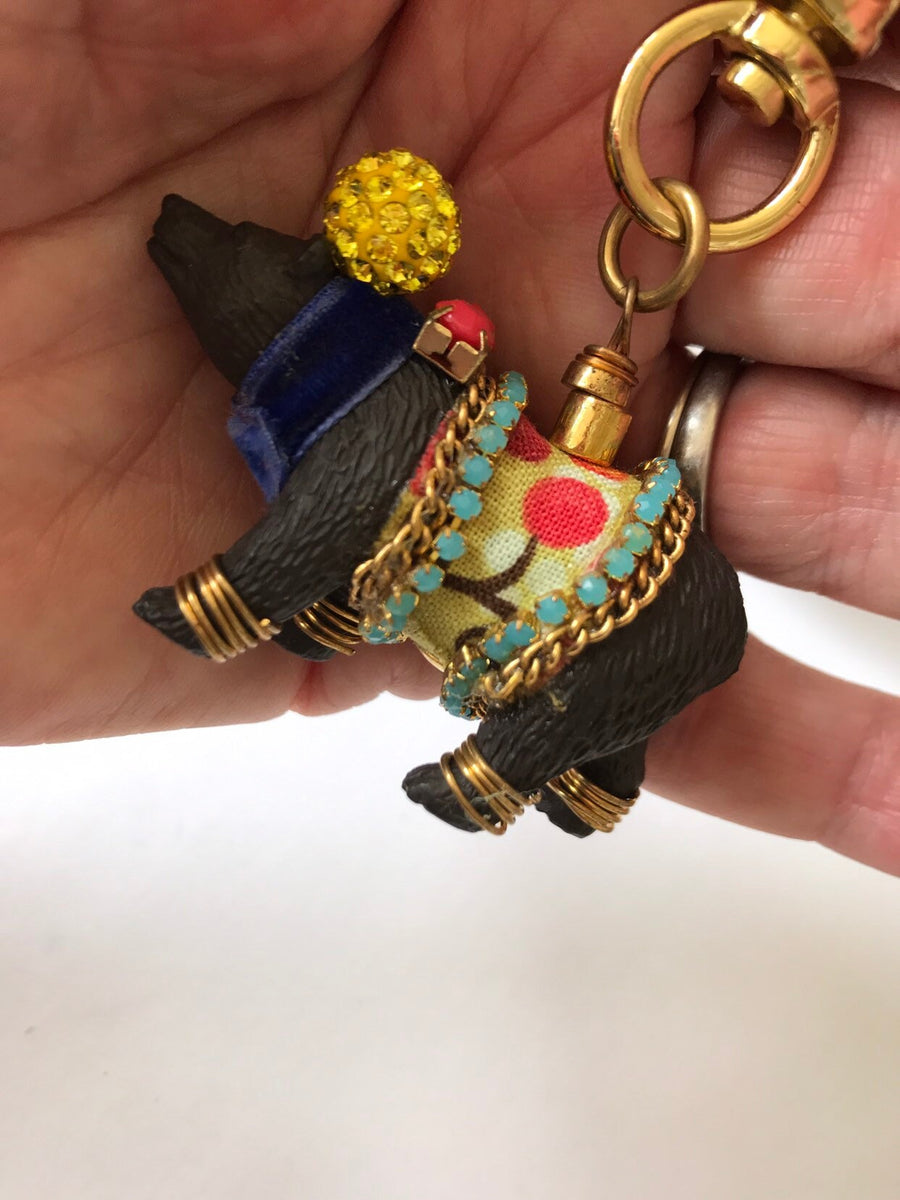Lenora Dame Circus Bear Keychain Charm
