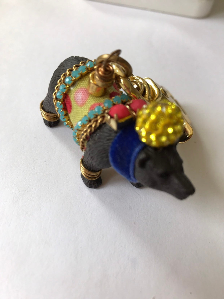 Lenora Dame Circus Bear Keychain Charm
