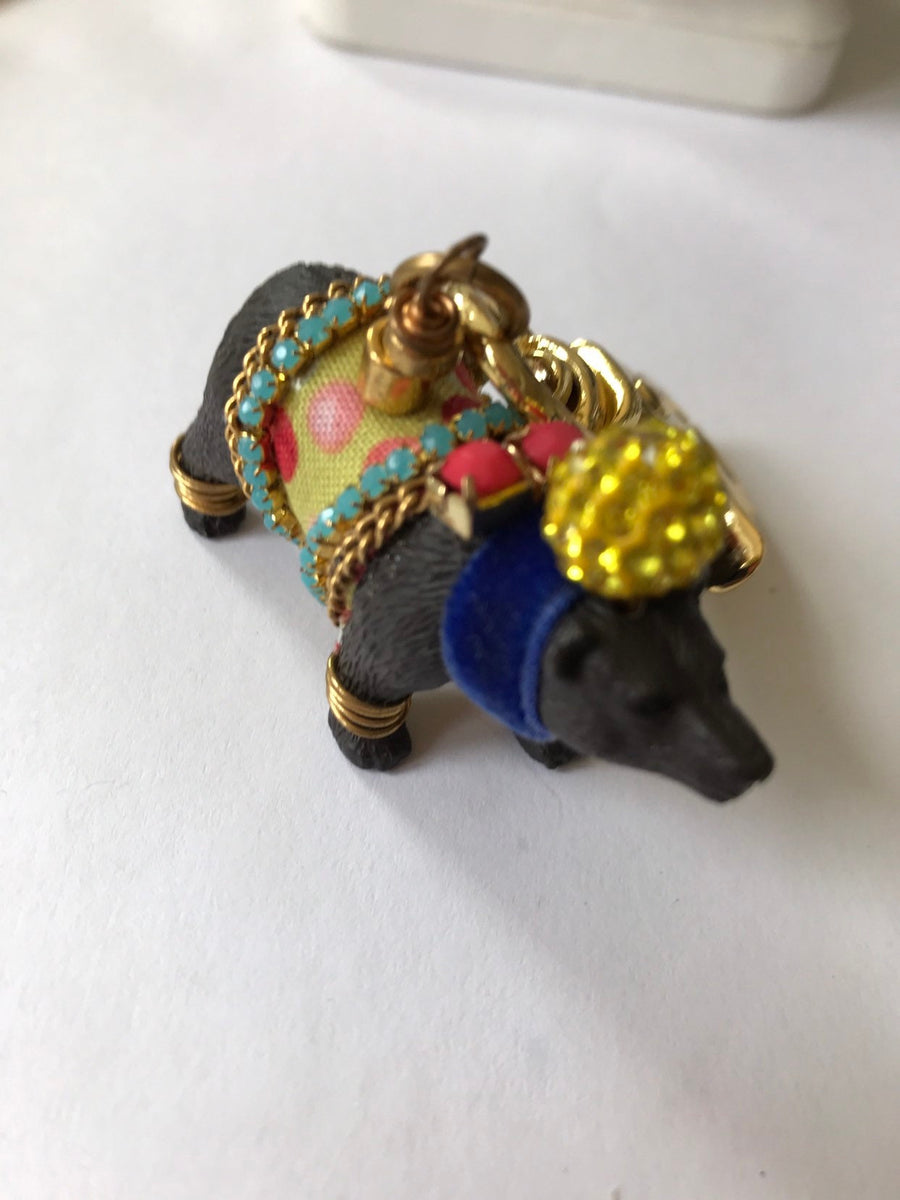 Lenora Dame Circus Bear Keychain Charm