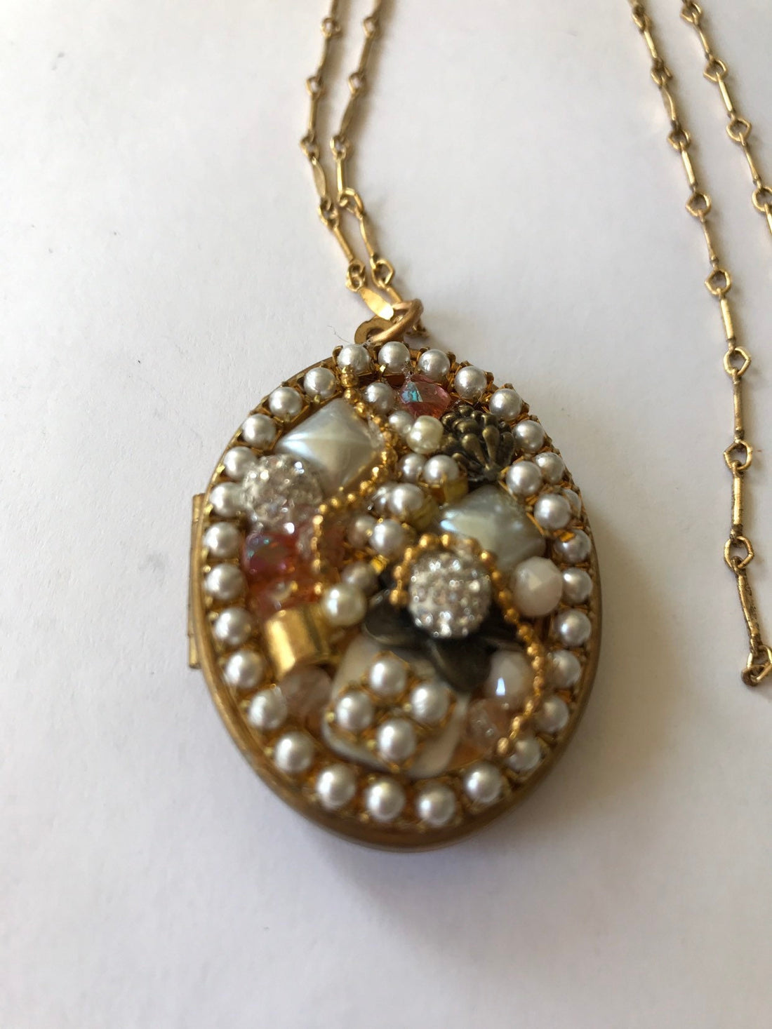 Lenora Dame Collage Locket Necklace