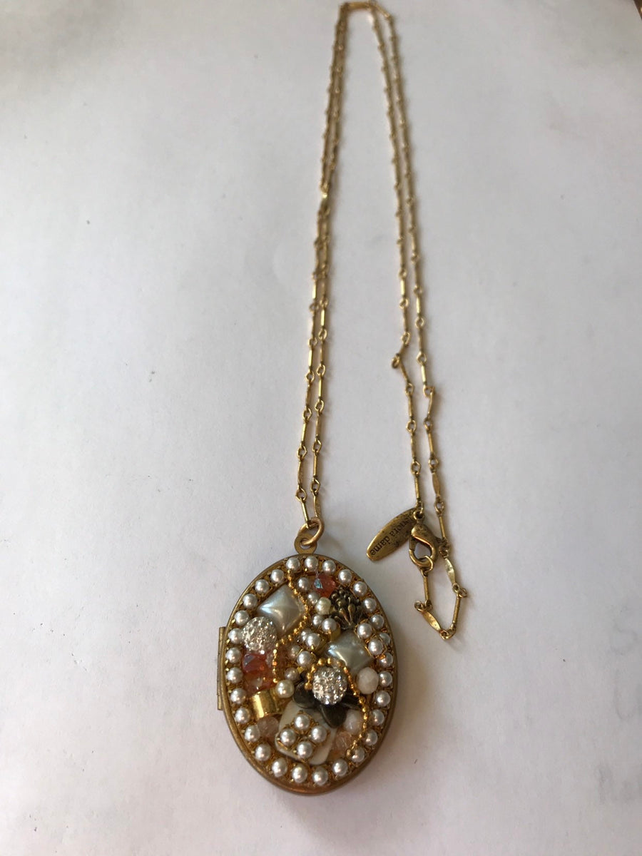 Lenora Dame Collage Locket Necklace