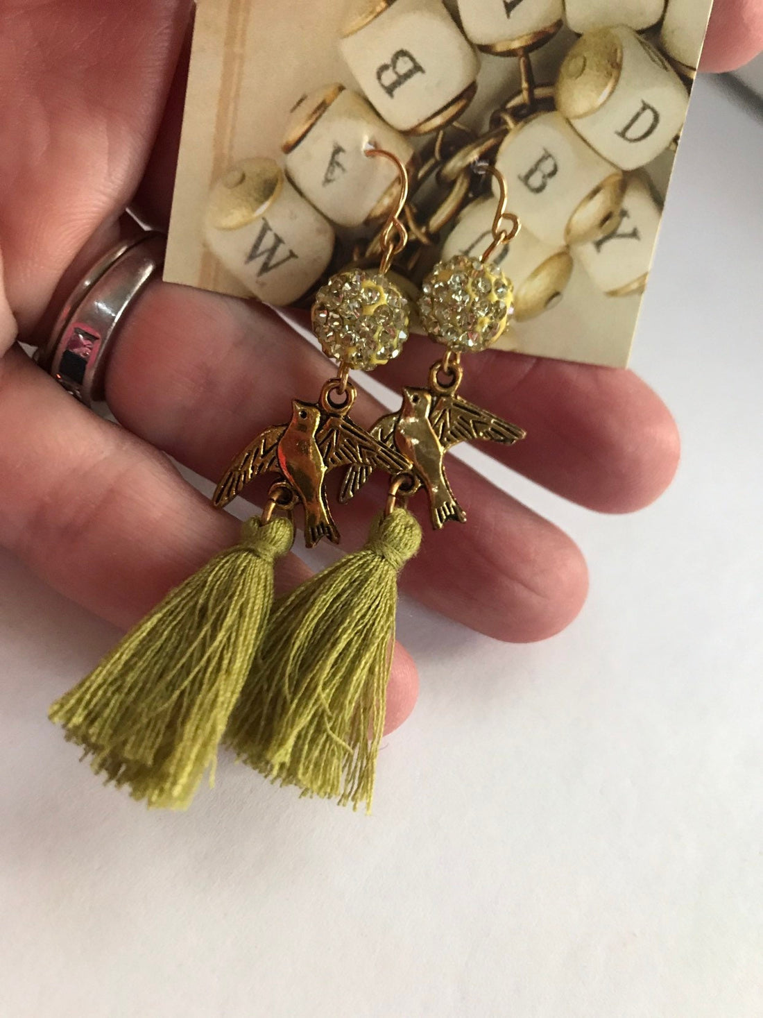 Lenora Dame Bird Tassel Earrings